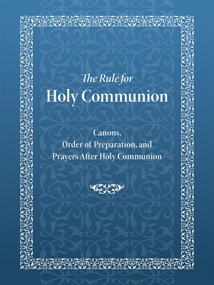 cover image of The Rule for Holy Communion
